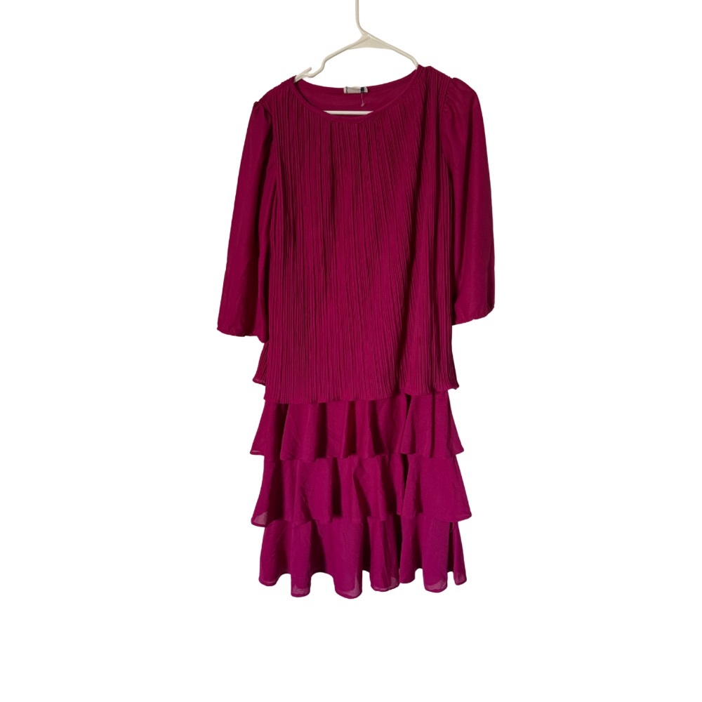 Chic Fuchsia Midi Dress Size 10